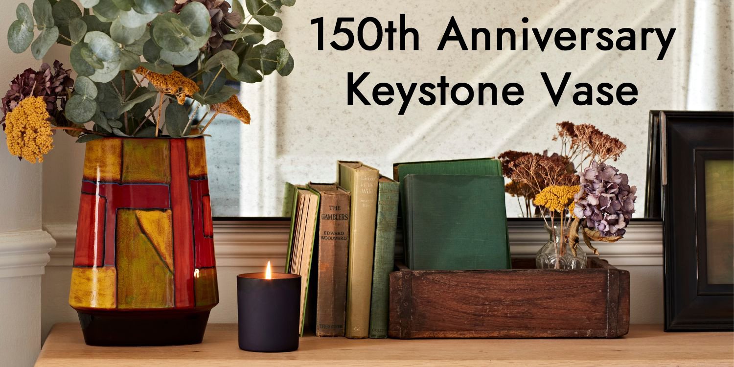 150th Anniversary Keystone Earthenware Vase is available to buy now, exclusively from John Lewis