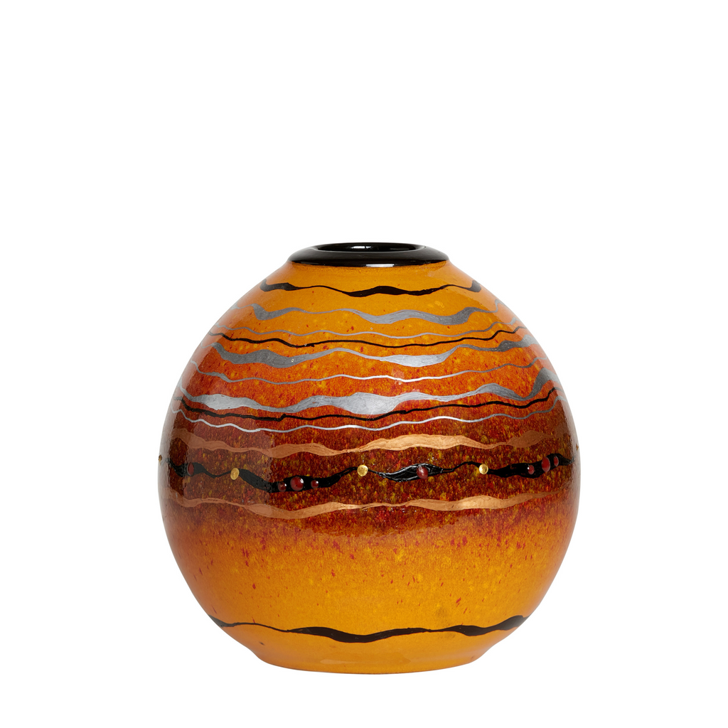 Special Edition Orange/Metallic Vase 16cm, 1/1
