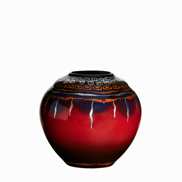 Special Edition Orange/Metallic Vase 15.5cm, 1/1